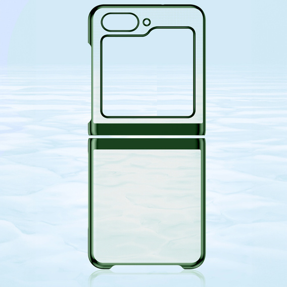 Puzdro pre Samsung Galaxy Z Flip7 FE / Z Flip6, PC Case, transparentné / zelené