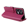 Puzdro s chlopňou pre Oppo Reno 13 Pro 5G, Crossbody Leather Wallet, bordové