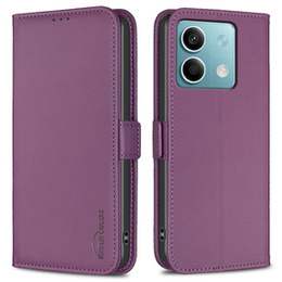 Klapkové puzdro pre Xiaomi Redmi Note 13 5G, BINFEN Wallet, tmavo fialová