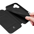 Puzdro Dux Ducis pre iPhone 17, Skin Pro, s chlopňou, s otvorom na kartu, čierne