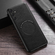 Obal na mobil pre Samsung Galaxy A54 5G, Leather Hybrid MagSafe, čierne