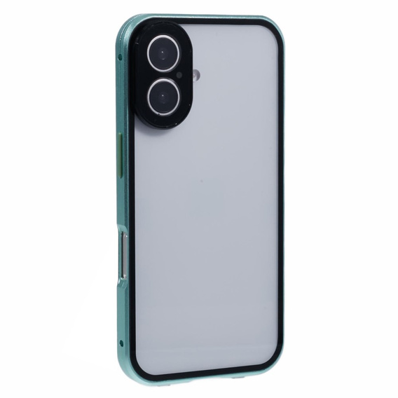 Puzdro pre iPhone 16, Magnetic Dual Glass, zelený