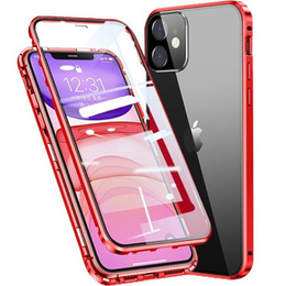 Puzdro pre iPhone 11, Magnetic Dual Glass, červené