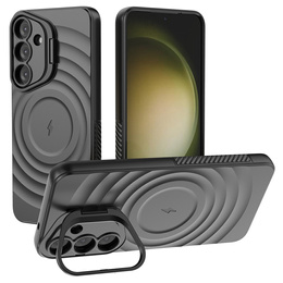 Puzdro pre Samsung Galaxy S25, Ripple Kickstand, pre MagSafe, čierne