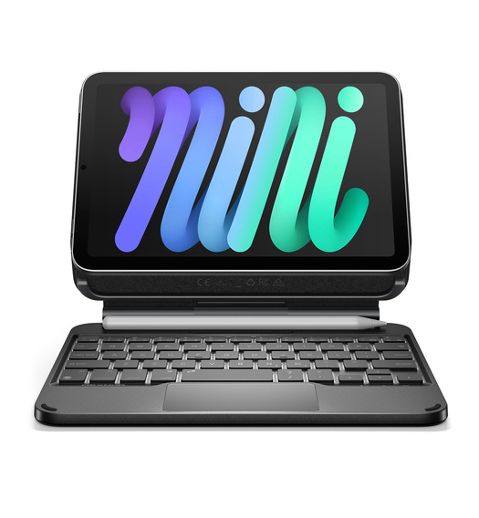 Puzdro s klávesnicou pre iPad mini 8,3" 2021 (6. generácia) / iPad mini 8,3" 2024 (7. generácia), Dexnor Magnetic Keyboard Touchpad, čierne