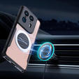 Puzdro pre Motorola Edge 50 Ultra, s magnetickým štítkom, transparentné / čierne
