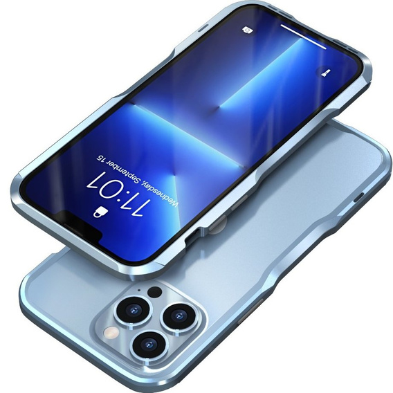 Puzdro LUPHIE pre iPhone 13 Pro, Armor Bumper, modré