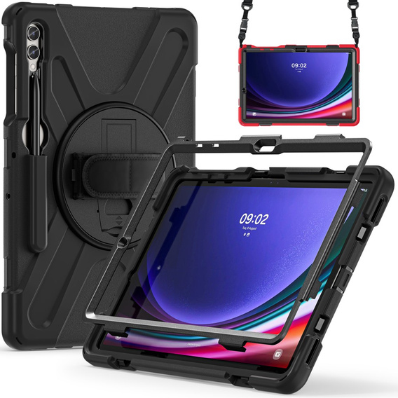 Puzdro pre Samsung Galaxy Tab S9 FE+ / S9+ / S8+ / S7+, pancierované ochranné, čierne