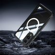 Puzdro pre Samsung Galaxy S25 Edge, Shockproof, so sklom, pre MagSafe, čierne