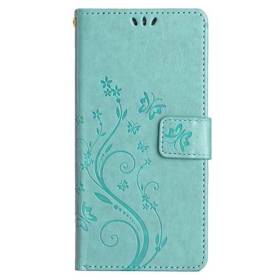 Klapkové puzdro pre Samsung Galaxy A25 5G, Butterfly, mätové + 9H sklo  
