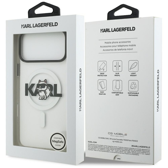 Puzdro Karl Lagerfeld IML Choupette MagSafe pre iPhone 17 Pro
