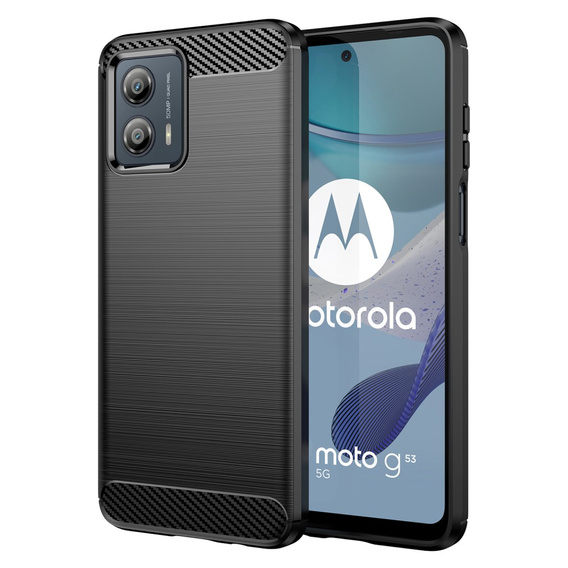 Obal na mobil pre Motorola Moto G53 5G, Carbon, čierne