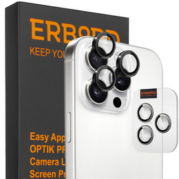 ERBORD OPTIK Pro tvrdené sklo pre fotoaparát iPhone 16 Pro / 16 Pro Max, čierne