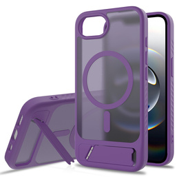 Puzdro pre iPhone 16E, Kickstand Matt Case, pre MagSafe, fialové