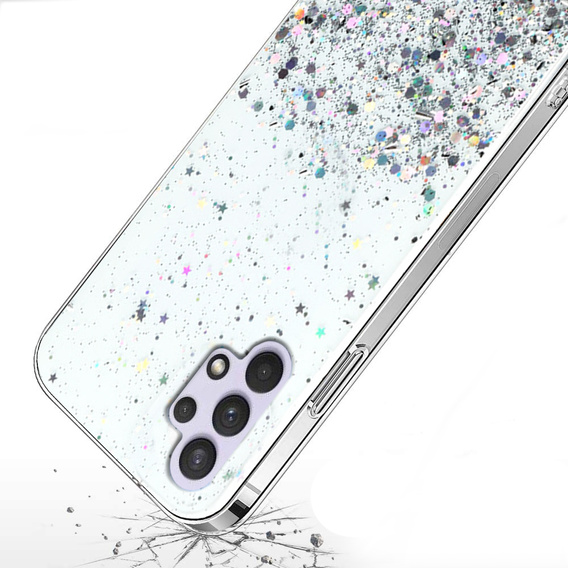Obal na mobil pre Samsung Galaxy A32 4G, Glittery, priehľadné