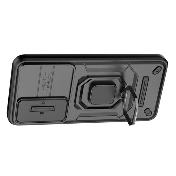 Puzdro pre Samsung Galaxy S24, KickStand Camera Lens, čierne