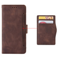 Klapkové puzdro pre Xiaomi Redmi Note 13 Pro 4G / Xiaomi Redmi Note 14S / Xiaomi Poco M6 Pro 4G, Card Slot, hnedé