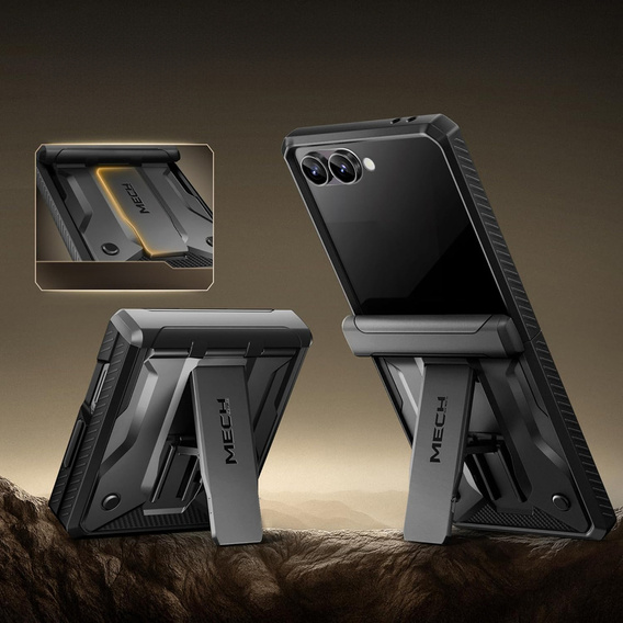 Puzdro Tongate MECH s MagSafe pre Samsung Galaxy Z Flip7 FE / Z Flip6, zelené