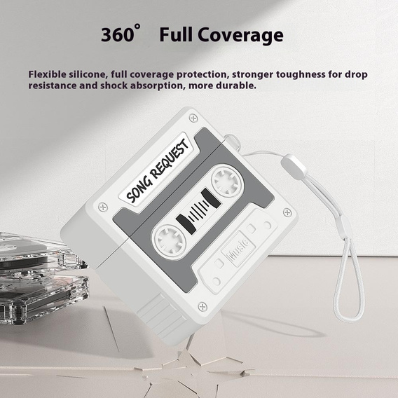Retro silikónové kazetové puzdro pre Apple AirPods Pro 3