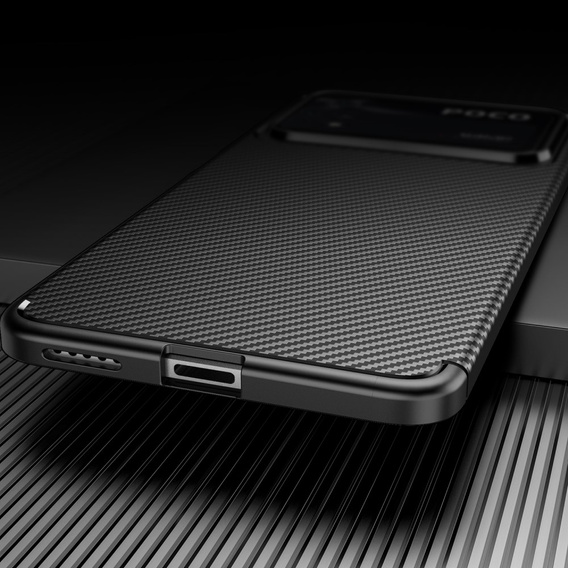 Obal na mobil pre Xiaomi Poco X4 Pro 5G, Carbon Gel, čierne