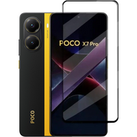 3D tvrdené sklo pre Xiaomi Poco X7 Pro 5G, čierny rám