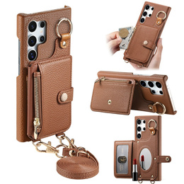Puzdro pre Samsung Galaxy S25 Ultra, GKK Leather, čierne
