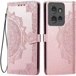 Klapkové puzdro pre Motorola Edge 50 Neo / Motorola ThinkPhone 25, Mandala, ružové rose gold