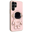 Obal na mobil pre Samsung Galaxy S22 Ultra, Astronaut, ružové rose gold