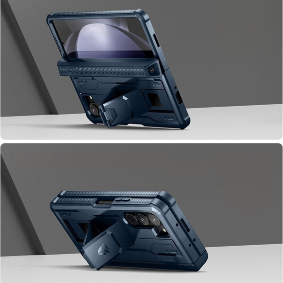 Obrnené puzdro pre Samsung Galaxy Z Fold 5 5G, Dexnor Full Body S-Pen Slot, tmavomodré