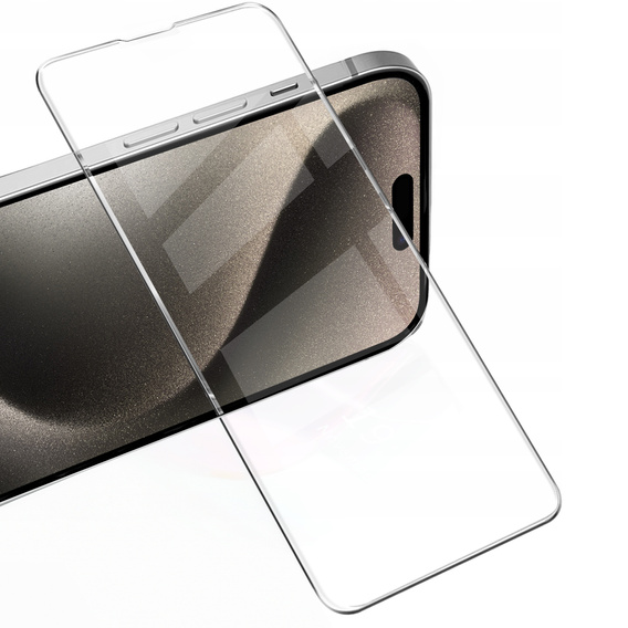 2x tvrdené sklo pre iPhone 15 Pro Max, ERBORD 9H Hard Glass na displeji