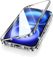 Magnetické puzdro Dual Glass MagSafe pre iPhone 16, strieborné