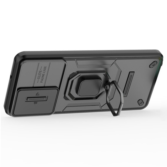 Puzdro pre Realme C67 4G, KickStand Camera Lens, čierne