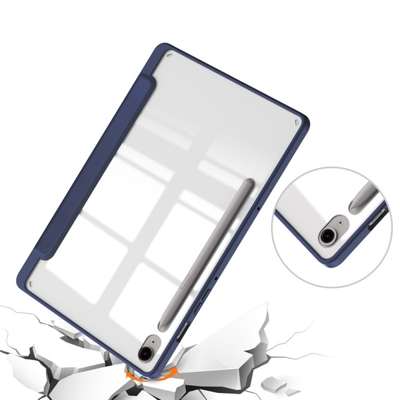 Puzdro pre Samsung Galaxy Tab S10 Lite / S10 FE / S9 FE, Smartcase Hybrid, so slotom na stylus, tmavomodré