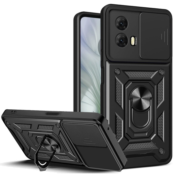 Obal na mobil pre Motorola Moto E14, CamShield Slide, čierne