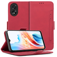 Klapkové puzdro pre Oppo A38 4G / Oppo A18 4G, Card Slot, červené