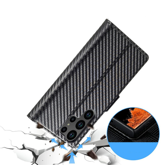 LC.IMEEKE Karbónové puzdro pre Samsung Galaxy S26 Ultra, čierne