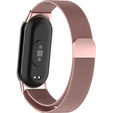 Milánsky náramok s puzdrom pre Xiaomi Smart Band 10 / 9 / 8, ružová