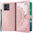 Klapkové puzdro pre Motorola Moto G84, Mandala, ružové rose gold