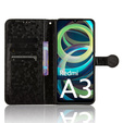 Flipové puzdro pre Xiaomi Redmi A3, Wallet Rhombus, čierne