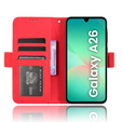 Klapkové puzdro pre Samsung Galaxy A26, Card Slot, červené