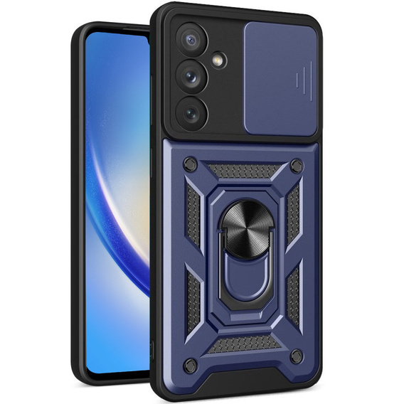 Obal na mobil pre Samsung Galaxy M34, CamShield Slide, modré