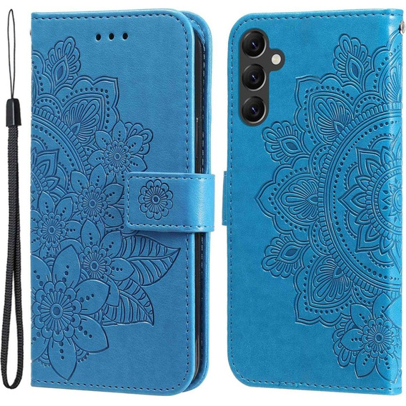 Klapkové puzdro pre Samsung Galaxy A14 4G/5G, Mandala Flower, modré