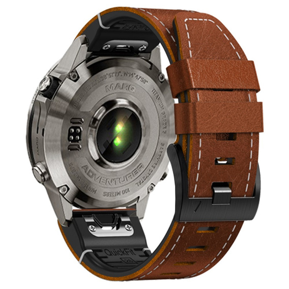 Kožený remienok Quickfit pre Garmin Fenix 5/6/6 PRO/7 Forerunner 965/955/945