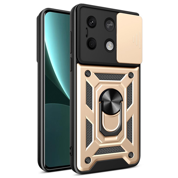 Obal na mobil pre Xiaomi Redmi Note 13 5G, CamShield Slide, zlaté