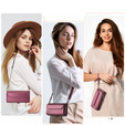 Puzdro CASEME pre Samsung Galaxy S24 FE, RFID Leather Wallet, s popruhom cez rameno, červené