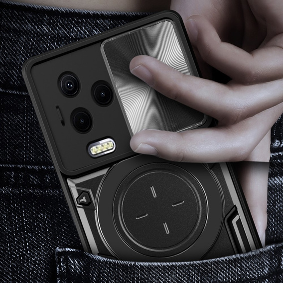 Pancierované puzdro pre Infinix Note 12 2023, CamShield Slide, čierne