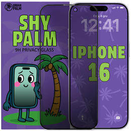 Tmavé sklo na ochranu súkromia Shy Palm pre iPhone 16