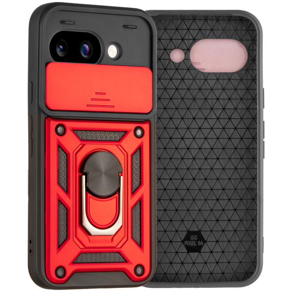 Obal na mobil pre Google Pixel 9A, CamShield Slide, červené