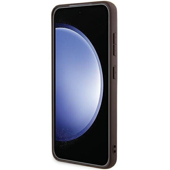 GUESS Obal na mobil pre Samsung Galaxy A55, 4G Big Metal Logo, hnedé