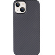 Puzdro pre iPhone 14, Aramid Fiber Cover, čierne